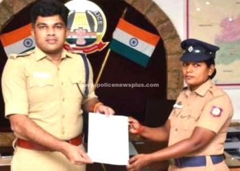 ஓய்வு பெற உள்ள காவலர்களுக்கு பாராட்டு சான்றிதழ் வழங்கிய எஸ்.பி