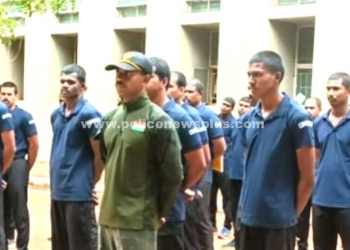 கமாண்டோ பயிற்சியை பார்வையிட்ட எஸ்.பி