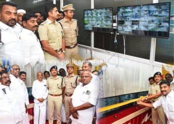 சிசிடிவி கேமரா கட்டுப்பாட்டு அறையை திறந்து வைத்த எஸ்.பி