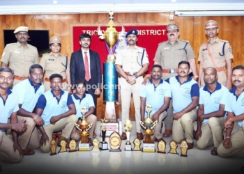 விளையாட்டுப் போட்டிகளில் கோப்பைகள் வென்ற ஊர்க்காவல்படையினர்