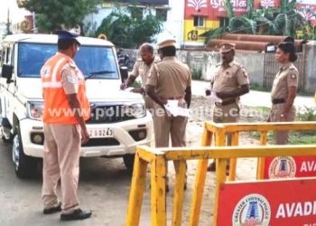 ரோந்துப் பணியை தீவிரமாக மேற்கொண்ட காவலர்கள்