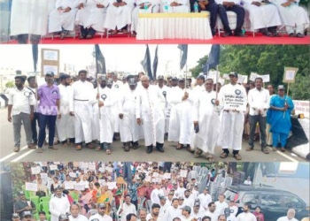 தலித் கிறிஸ்தவர்கள் சார்பில் மாபெரும் கண்டன ஆர்ப்பாட்டம்