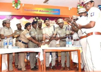 காவலர் தினத்தை கொண்டாடிய காவலர்கள்