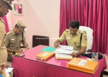 செய்துங்கநல்லூர் காவல் நிலையத்தில் எஸ்.பி ஆய்வு