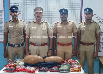 இரயில்வே நிலையத்தில் கஞ்சா பறிமுதல்