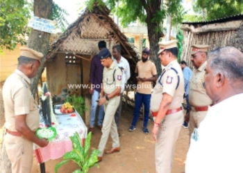 புதிதாக அமைக்கப்பட்ட சிசிடிவி கேமராக்களை திறந்து வைத்த எஸ் பி