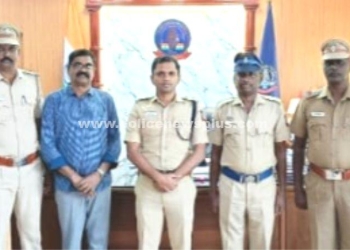 சிறப்பாக பணிபுரிந்த காவல்துறையினருக்கு எஸ்.பி