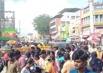 தீபாவளியை முன்னிட்டு மதுரையில் அதிகமான கூட்டம்