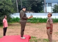 வாராந்திர உடற்பயிற்சியை பார்வையிட்ட எஸ்.பி