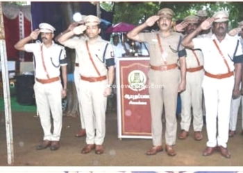 காவலர் வீர வணக்க நாள். சிவகங்கை எஸ்.பி மரியாதை
