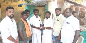 சாலை விபத்தில் உயிரிழந்த இளைஞரின் குடும்பத்திற்கு நிதி உதவி