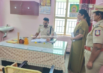 விருத்தாசலம் மகளிர் காவல் நிலையத்தில் எஸ்.பி ஆய்வு