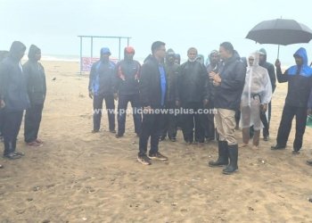 கடற்கரைக்கு நேரில் சென்று பார்வையிட்ட எஸ்.பி