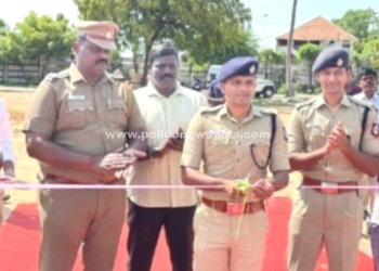 கிரிக்கெட் வலை பயிற்சி அரங்கத்தை திறந்து வைத்த எஸ்.பி