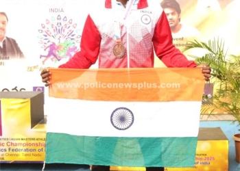 வெண்கல பதக்கம் வென்ற காவல் உதவி ஆய்வாளர்