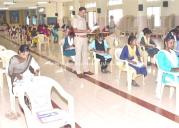 மேல்நிலைப் பள்ளியில் ஆய்வு மேற்கொண்ட எஸ்.பி