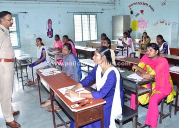 உதவி ஆய்வாளர் தேர்வு மையங்களில் எஸ்.பி. ஆய்வு