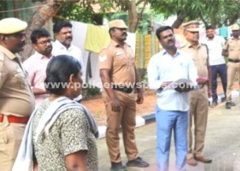 காவலர் குடியிருப்பு மராமத்து பணிகளை ஆய்வு செய்த எஸ்.பி