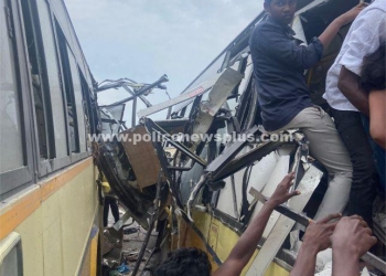 அரசுப் பேருந்துகள் நேருக்கு நேர் மோதி விபத்து