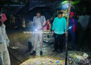 கொலை நடந்த சம்பவ இடத்தினை பார்வையிட்ட எஸ்.பி