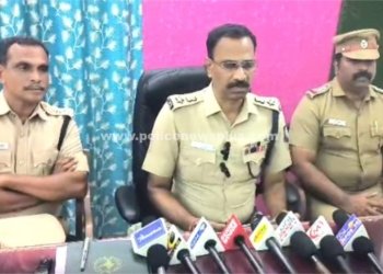 பத்திரிகையாளர்களை சந்தித்த எஸ்.பி