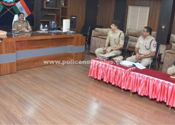 மதுரை எஸ்.பி. அலுவலகத்தில் சட்டம் & ஒழுங்கு கூட்டம்