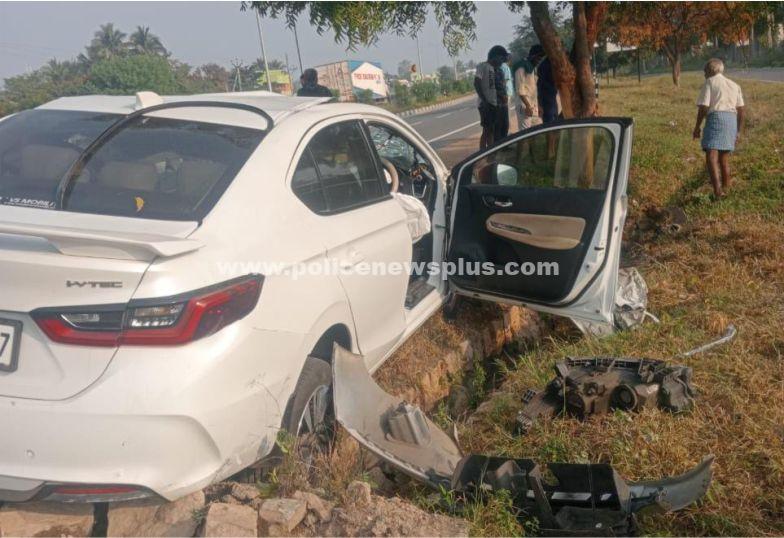 தாடிக்கொம்பு அருகே கார் விபத்து – ஒருவர் பலி