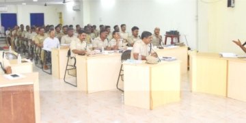 எஸ்.பி அலுவலகத்தில் மாதாந்திர குற்ற கலந்தாய்வு கூட்டம்