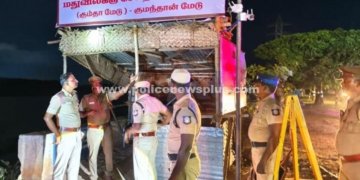 சோதனை சாவடிகளை ஆய்வு மேற்கொண்ட எஸ்.பி