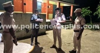 வாக்குச்சாவடிகளை ஆய்வு செய்த எஸ்.பி.