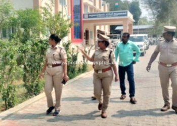 வாணியம்பாடியில் வேட்பு மனு தாக்கல் முன்னிட்டு எஸ்.பி ஆய்வு