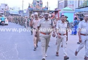 திருநெல்வேலி மாநகரில் கொடி அணிவகுப்பு