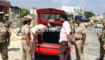 போலீசார் தீவிர வாகன சோதனை
