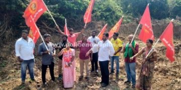 மேலூரில் மணல் திருட்டு. நாம் தமிழர் கட்சி போராட்டம்