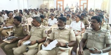 உசிலம்பட்டியில் காவலர்களுக்கு தேர்தல் நடத்தை விதிகள் குறித்து பயிற்சி