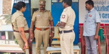 எல்லை சோதனைச் சாவடியில் எஸ்.பி. ஆய்வு