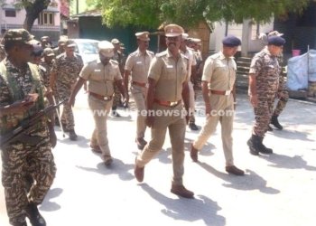 திருமங்கலம் பகுதியில் தேர்தல் விழிப்புணர்வு கொடி அணிவகுப்பு