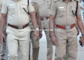 தேனியில் தேர்தல் பாதுகாப்பு படையினர் கொடி அணிவகுப்பு
