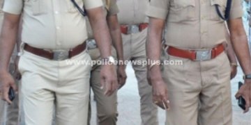 தேனியில் தேர்தல் பாதுகாப்பு படையினர் கொடி அணிவகுப்பு