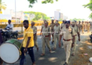 வாணியம்பாடியில் தேர்தல் பாதுகாப்பு விழிப்புணர்வு