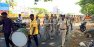 வாணியம்பாடியில் தேர்தல் பாதுகாப்பு விழிப்புணர்வு