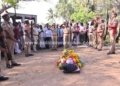 விபத்தில் உயிரிழந்த காவலருக்கு இறுதி அஞ்சலி