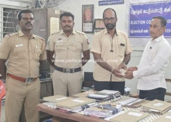 வேடசந்தூரில் உரிய ஆவணங்கள் இன்றி வைத்திருந்த  பணம் ரூ.1,80,000 பறிமுதல்