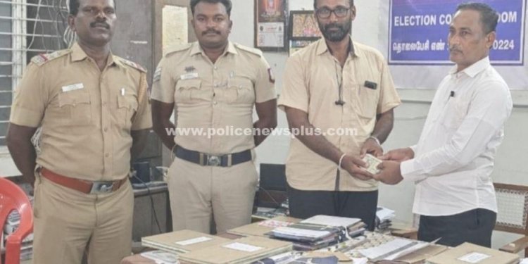 வேடசந்தூரில் உரிய ஆவணங்கள் இன்றி வைத்திருந்த பணம் ரூ.1,80,000 பறிமுதல்