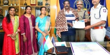 பணி ஓய்வு பெற்றவர்களுக்கு எஸ்.பி பாராட்டு