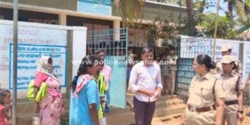 வாக்குச்சாவடிகள் குறித்து எஸ்.பி ஆய்வு