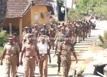 காவல் துறை சார்பில் 100% வாக்கு விழிப்புணர்வு