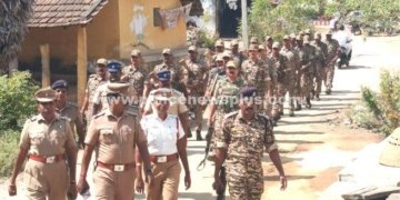 காவல் துறை சார்பில் 100% வாக்கு விழிப்புணர்வு