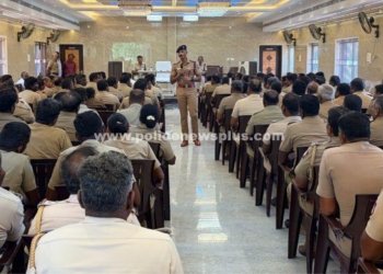 தேர்தலை முன்னிட்டு எஸ்.பி தலைமையில் ஆலோசனை