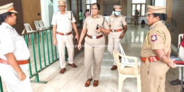 வாணியம்பாடி கல்லூரியில் EVMக்களுக்கு பல அடுக்கு பாதுகாப்பு ஏற்பாடு